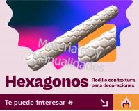 Rodillo hexagonos rombos Para Texturiza Pasta Fría Marcar Fondan